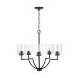 Mid. Chandeliers Glass Up by Capital Lighting ( 65 | 439351BZ-500 Carter ) 