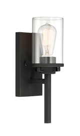 Sconces Single Glass by Designers Fountain ( 43 | 93301-BK Jedrek ) 