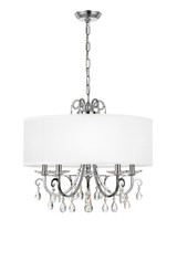 Mid. Chandeliers Drum Shade by Crystorama ( 60 | 6625-CH-CL-MWP Othello ) 