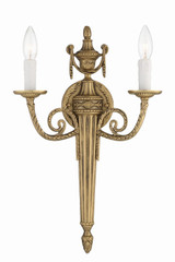 Sconces Double Candle by Crystorama ( 60 | 662-MB Cast Brass Wall Mount ) 