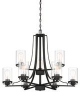 Mid. Chandeliers Glass Up by Designers Fountain ( 43 | 93389-BK Jedrek ) 