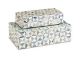 Home Accents Boxes by Currey and Company ( 142 | 1200-0453 Sky Blue Collection ) 