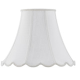 Shades Fancy by Cal Lighting ( 225 | SH-8105/12-WH PIPED SCALLOP BELL ) 