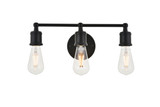 Bathroom Fixtures Three Lights by Elegant Lighting ( 173 | LD4028W16BK Serif ) 