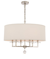 Mid. Chandeliers Drum Shade by Crystorama ( 60 | 8116-PN Paxton ) 