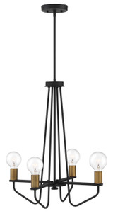 Mid. Chandeliers Glass Up by Designers Fountain ( 43 | 94234-BK Ravella ) 