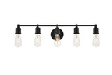Bathroom Fixtures Five+Lights by Elegant Lighting ( 173 | LD4028W29BK Serif ) 