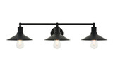 Bathroom Fixtures Three Lights by Elegant Lighting ( 173 | LD4033W33BK Etude ) 