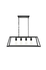 Linear/Island 4 Light + by Elegant Lighting ( 173 | LD4061D32BK Resolute ) 