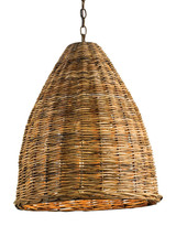 Pendants Fabric Shade by Currey and Company ( 142 | 9845 Basket Collection ) 