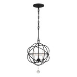 Mini Chandeliers Sphere by Crystorama ( 60 | 9225-BK Solaris ) 