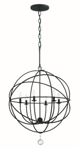 Mid. Chandeliers Sphere by Crystorama ( 60 | 9226-BK Solaris ) 