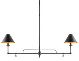 Linear/Island 2 Light Bar by Currey and Company ( 142 | 9000-0114 Prosperity Black Rectangular Chandelier ) 