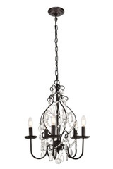Mini Chandeliers Candle by Elegant Lighting ( 173 | LD5003D17ORB BLAISE ) 