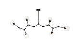 Linear/Island 4 Light + by Elegant Lighting ( 173 | 1712G70BK Cavoli ) 
