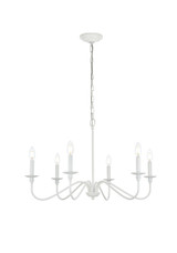 Mid. Chandeliers Candle by Elegant Lighting ( 173 | LD5006D36WH Rohan ) 