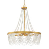 Mid. Chandeliers Glass Down by Crystorama ( 60 | FIO-A9104-GA-WH Fiona ) 