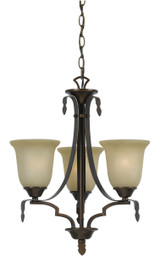 Mini Chandeliers Glass Shade by Cal Lighting ( 225 | FX-3506/3 Dabois ) 