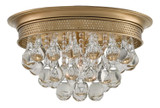 Flush Mounts Multi-Port/Cluster by Currey and Company ( 142 | 9999-0002 Worthing Brass Flush Mount ) 