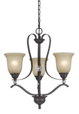 Mini Chandeliers Glass Shade by Cal Lighting ( 225 | FX-3530/3 Riverton ) 
