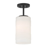 Semi-Flush Mts. Glass Down by Designers Fountain ( 43 | D257M-SF-MB Leavenworth ) 