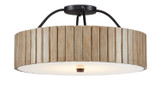 Semi-Flush Mts. Drum Shade by Currey and Company ( 142 | 9999-0058 Tetterby Collection ) 