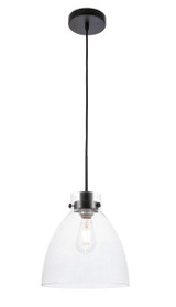 Pendants Glass Down by Elegant Lighting ( 173 | LD5029D11BK Frey ) 