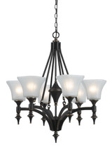 Mid. Chandeliers Glass Up by Cal Lighting ( 225 | FX-3541/6 ROCKWOOD ) 