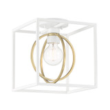 Semi-Flush Mts. Cage by Designers Fountain ( 43 | D260M-SF-MW Kew Gardens ) 