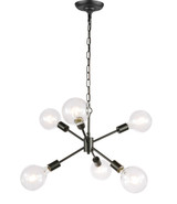 Pendants Starburst by Elegant Lighting ( 173 | LD5033D16BK Nolan ) 