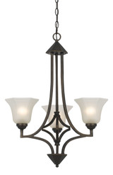Mini Chandeliers Glass Shade by Cal Lighting ( 225 | FX-3551/3 METAL ) 