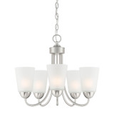 Mid. Chandeliers Glass Up by Designers Fountain ( 43 | D267M-5CH-BN Malone ) 