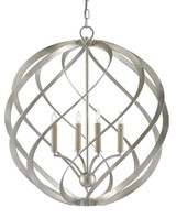 Mid. Chandeliers Sphere by Currey and Company ( 142 | 9000-0507 Roussel Silver Orb Chandelier ) 