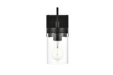 Sconces Single Glass by Elegant Lighting ( 173 | LD7319W5BLK Benny ) 