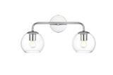 Bathroom Fixtures Two Lights by Elegant Lighting ( 173 | LD7321W19CH Genesis ) 