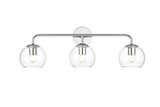 Bathroom Fixtures Three Lights by Elegant Lighting ( 173 | LD7321W28CH Genesis ) 