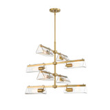 Mid. Chandeliers Glass Down by Designers Fountain ( 43 | D279M-8CH-BG Latitude ) 