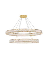 Mid. Chandeliers Ring/Halo by Elegant Lighting ( 173 | 3503D48G Monroe ) 