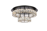 Flush Mounts Cage Style by Elegant Lighting ( 173 | 3503F22L2BK Monroe ) 