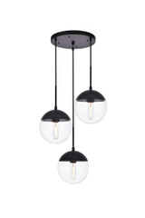 Mini Pendants 3 Light Cluster by Elegant Lighting ( 173 | LD6069BK Eclipse ) 