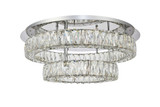 Flush Mounts Glass Down by Elegant Lighting ( 173 | 3503F26L2C Monroe ) 