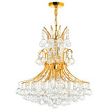 Mid. Chandeliers Glass Down by CWI Lighting ( 401 | 8012P24G Princess ) 