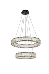 Pendants Glass Down by Elegant Lighting ( 173 | 3503G24BK Monroe ) 