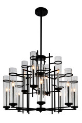 Large Chandeliers Glass Shade by CWI Lighting ( 401 | 9827P38-12-101 Sierra ) 