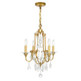Mini Chandeliers Candle by CWI Lighting ( 401 | 9836P17-4-125 Electra ) 