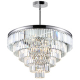 Mid. Chandeliers Glass Down by CWI Lighting ( 401 | 9969P30-15-601 Weiss ) 