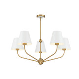 Mid. Chandeliers Candle by Crystorama ( 60 | XAV-B9315-VG-WH Xavier ) 