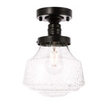 Flush Mounts Glass Down by Elegant Lighting ( 173 | LD6246BK Lyle ) 
