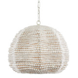 Pendants Glass Down by Currey and Company ( 142 | 9000-0864 Octavia White Pendant ) 