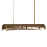 Linear/Island 4 Light + by Currey and Company ( 142 | 9000-0967 Woodbine Chestnut Rectangular Chandelier ) 